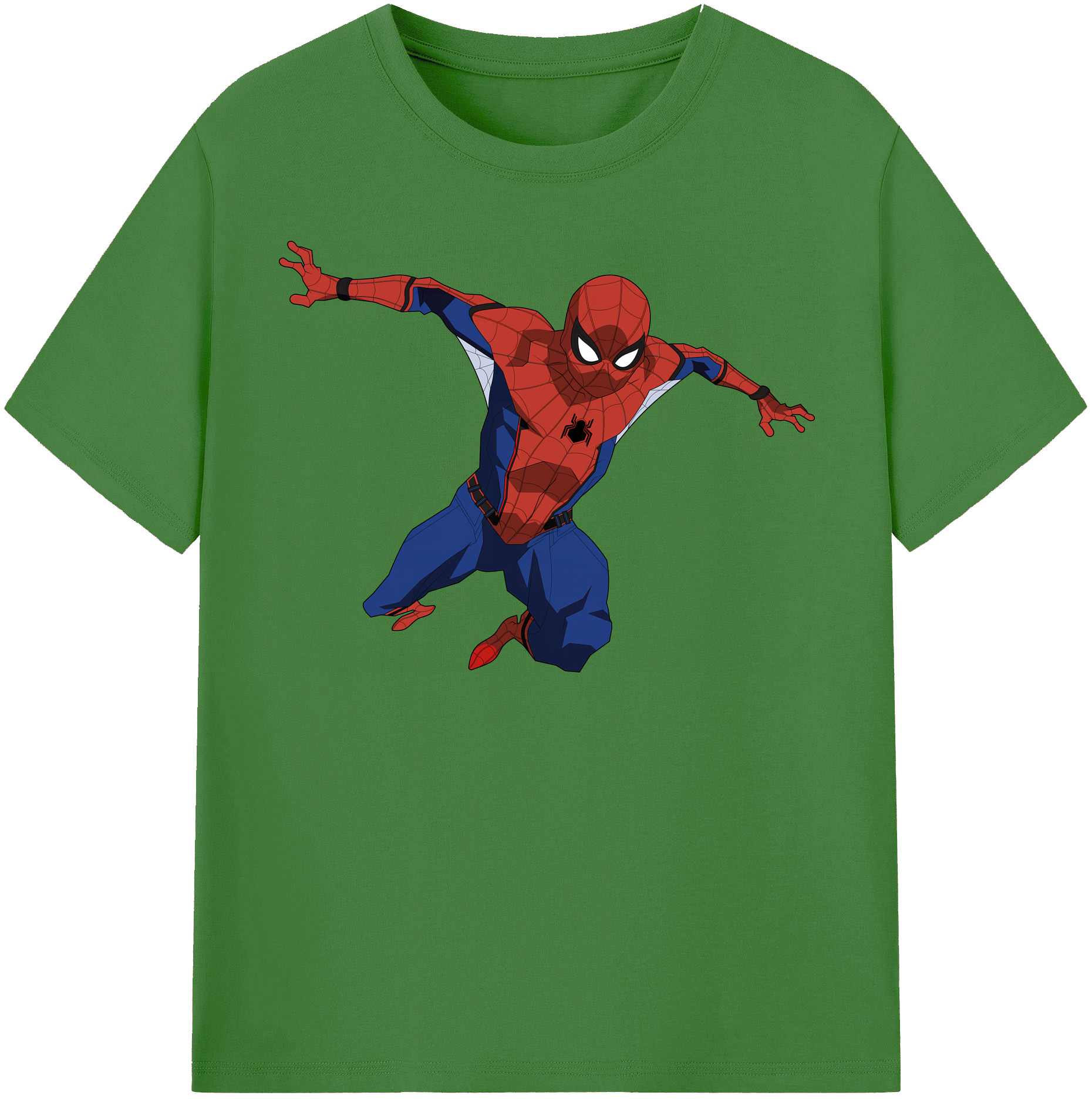 （画像用） Spider Man スパイダーマン レディースカジュアルプリントTシャツ（綿100％）